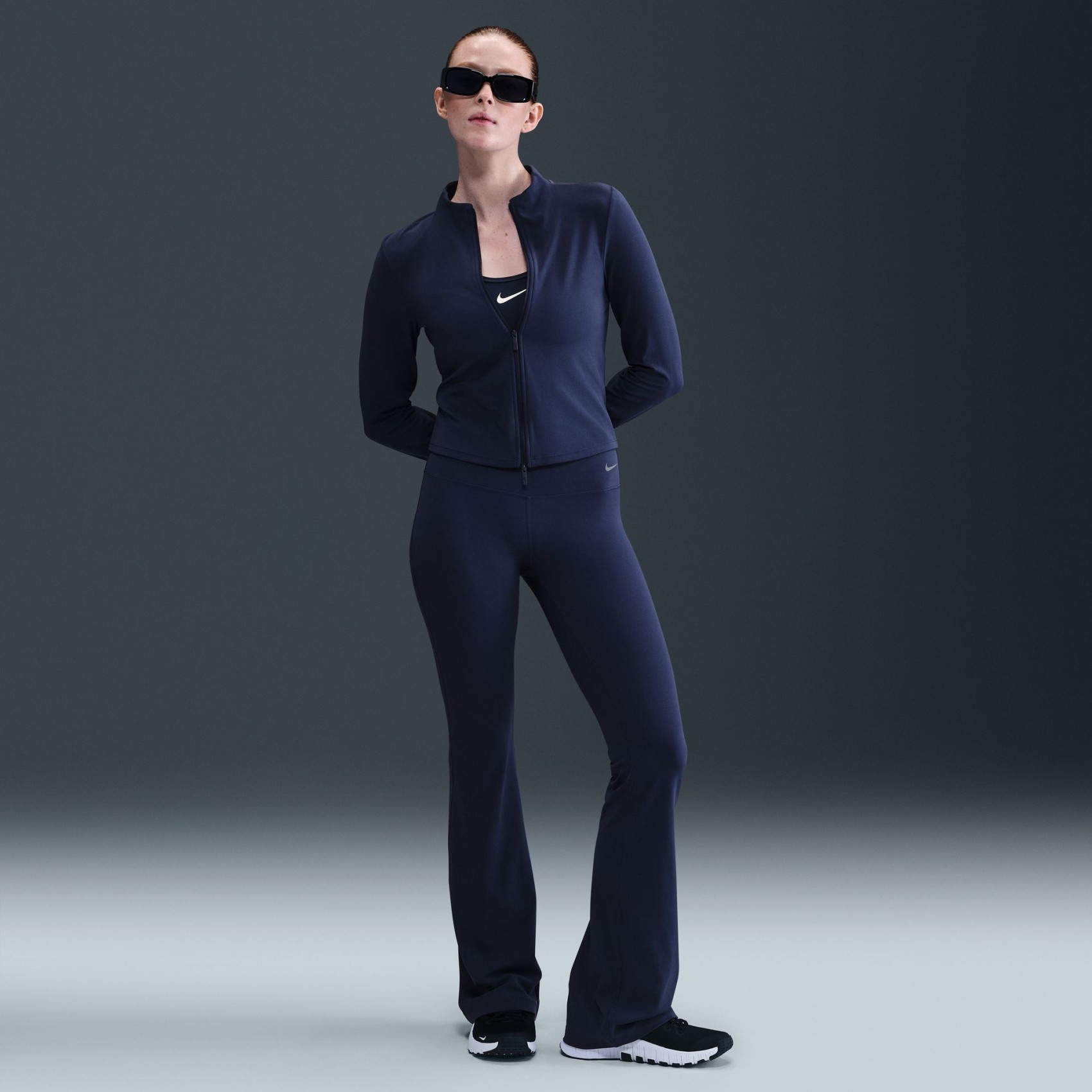 Dri-FIT Zenvy Hr Flare Kadın Lacivert Eşofman Altı