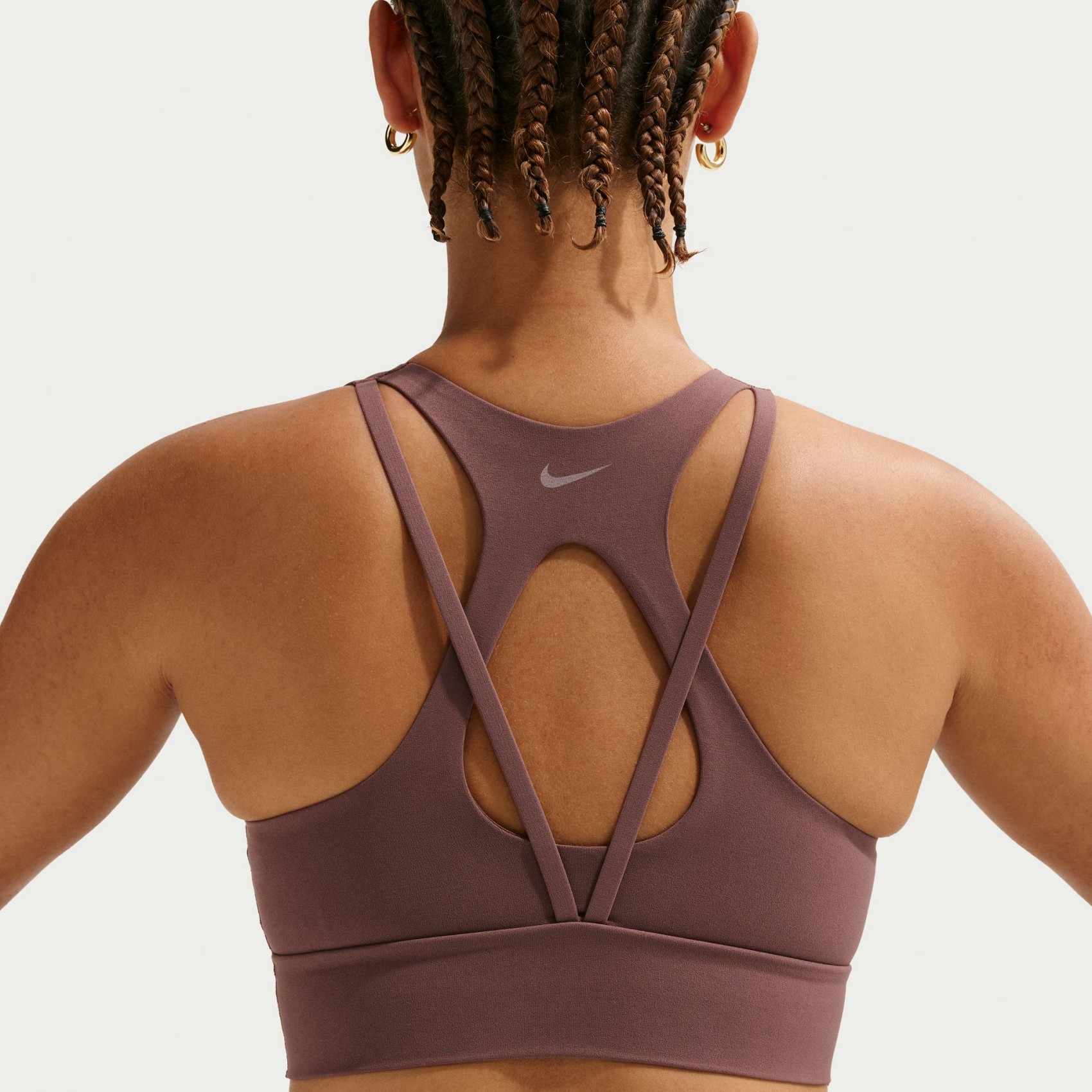 Dri-FIT Zenvy LL Bra Pedli Kadın Kahverengi Sporcu Sütyeni