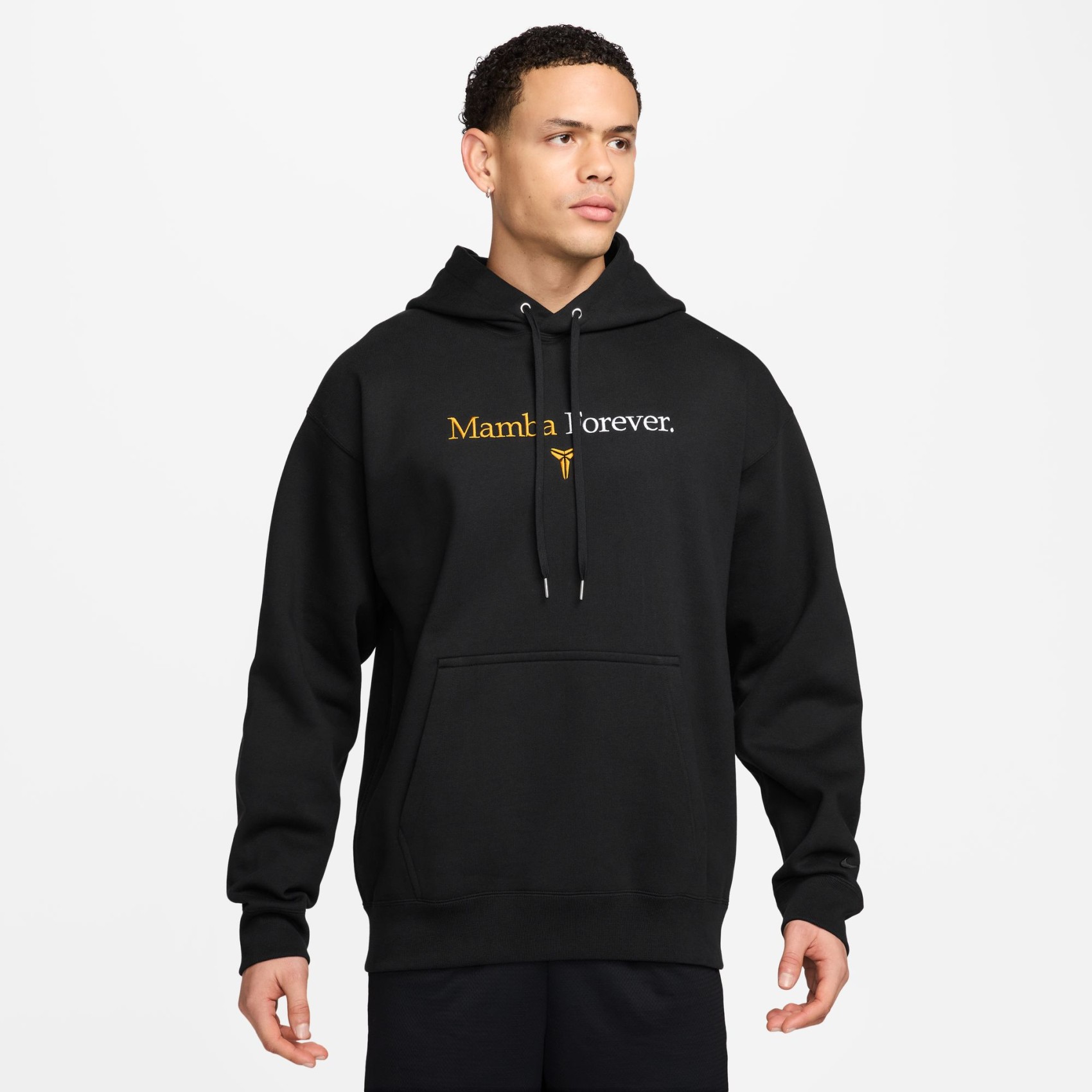 Kobe Forever Fleece Hoodie Erkek Siyah Sweatshirt