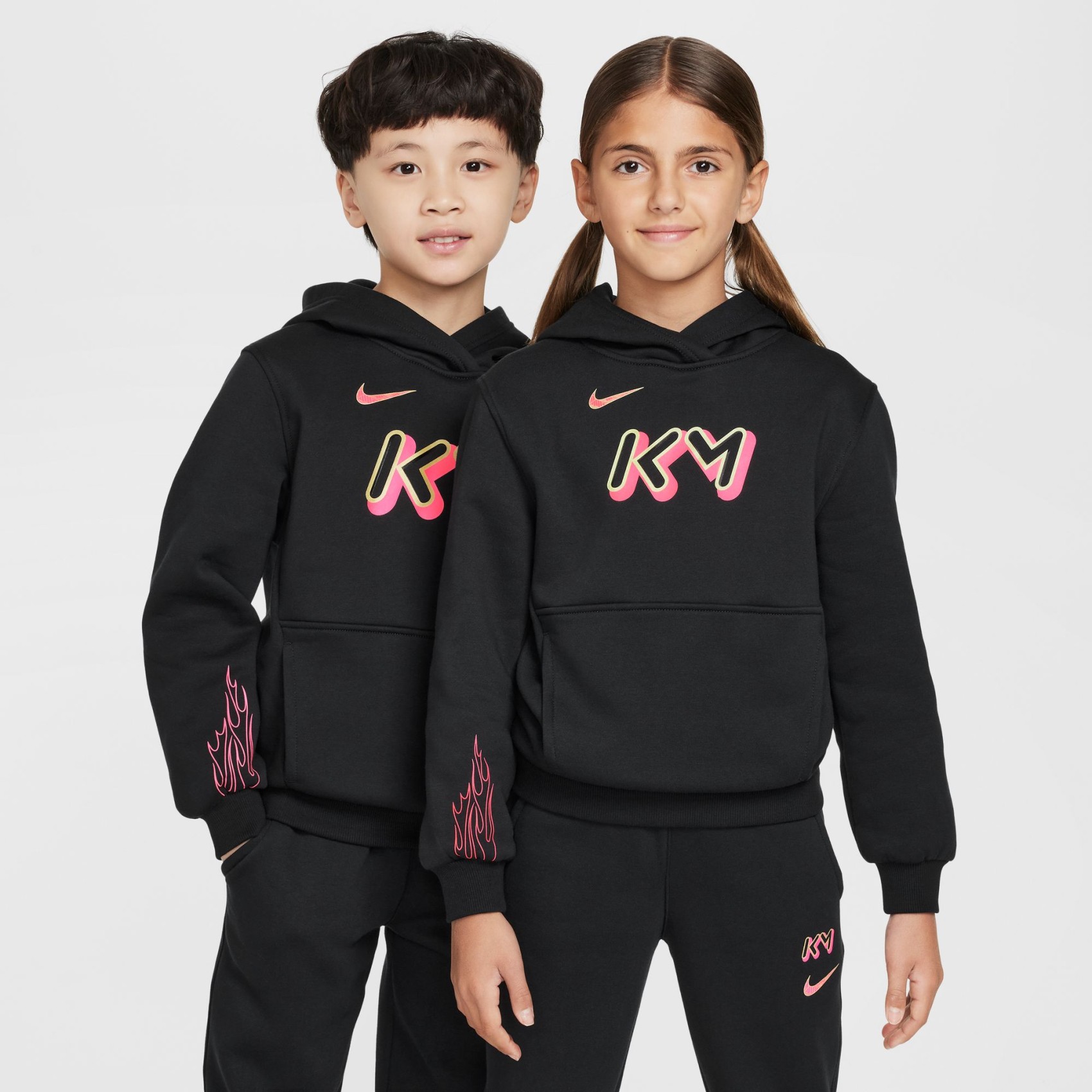 Kylian Mbappé Club Fleece Hoodie Çocuk Siyah Sweatshirt