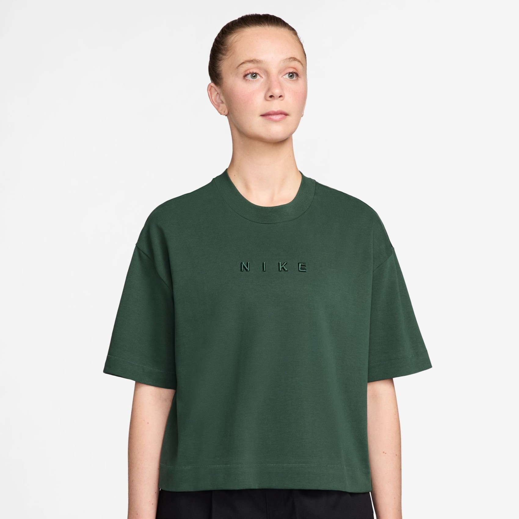 Luxe Ss Tee Boxy Kadın Yeşil Tişört