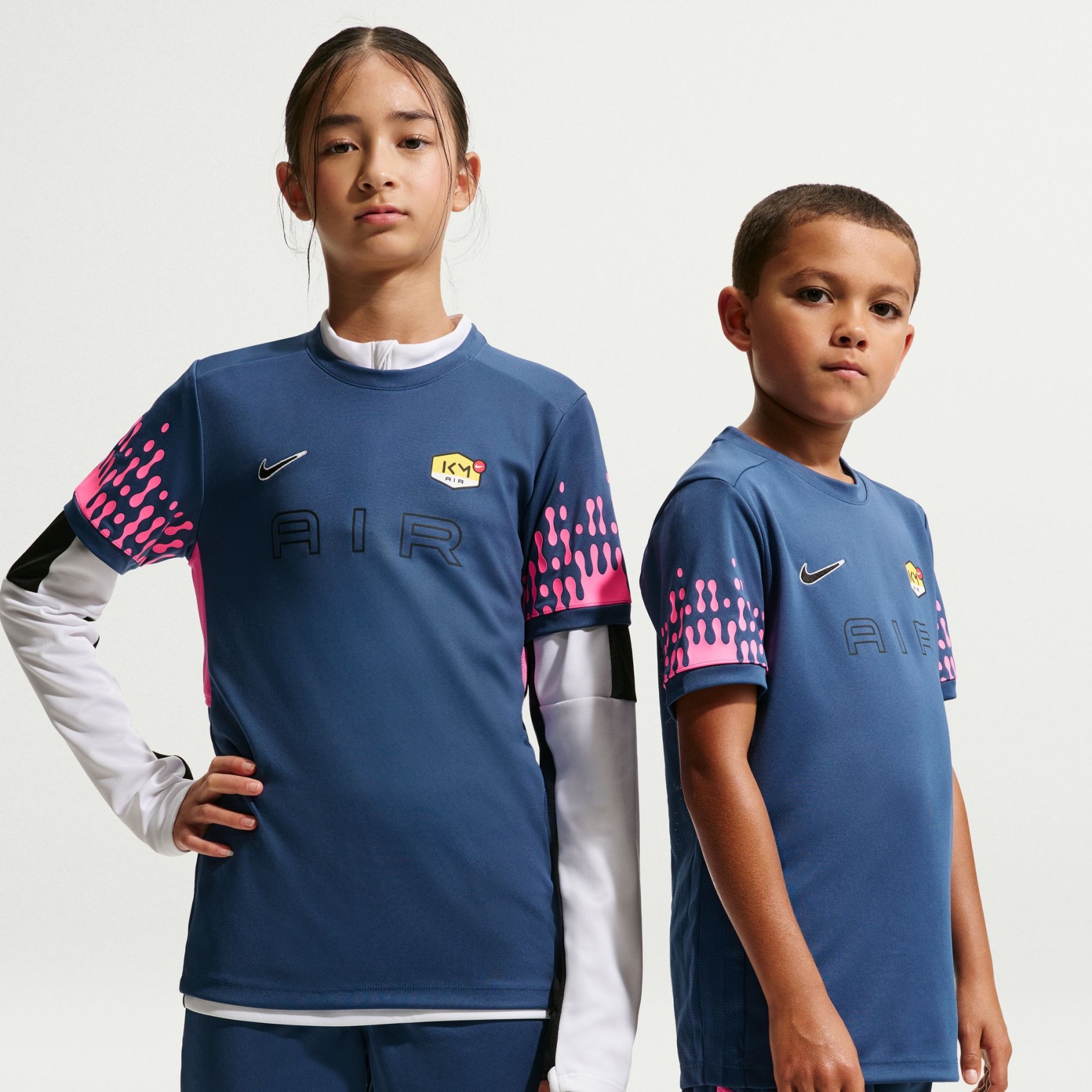 Mbappé Dri-FIT Academy Top Ss Çocuk Mavi Tişört