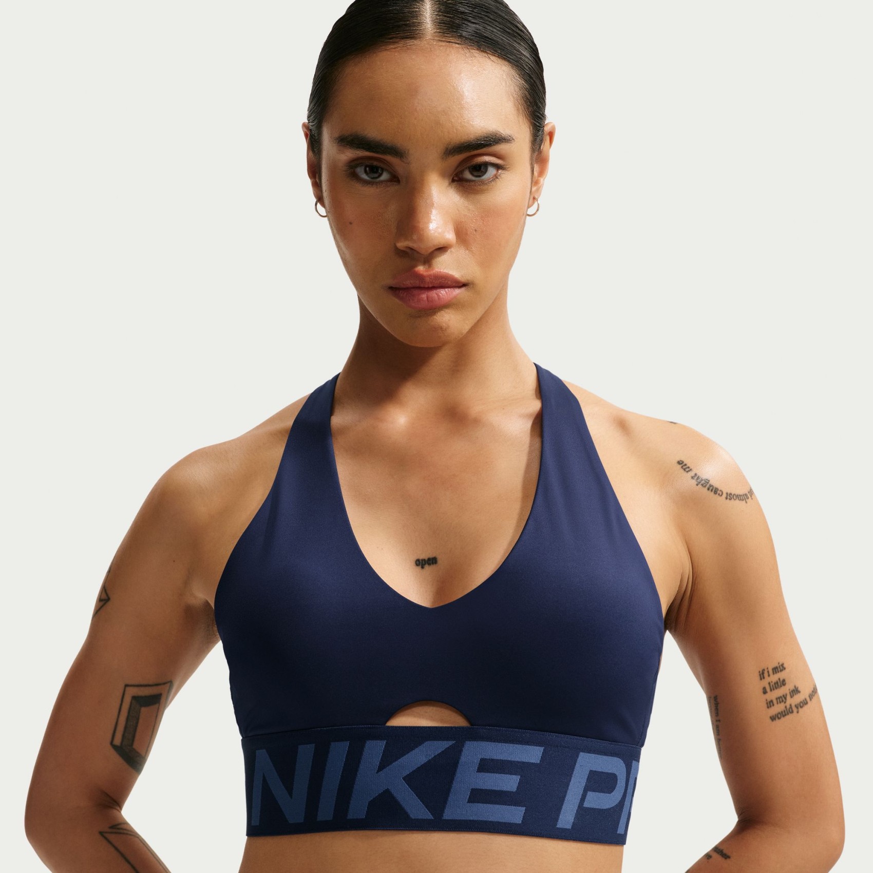 Nike Pro Dri-FIT Sculpt Ms Bra Pedli Kadın Mavi Sporcu Sütyeni