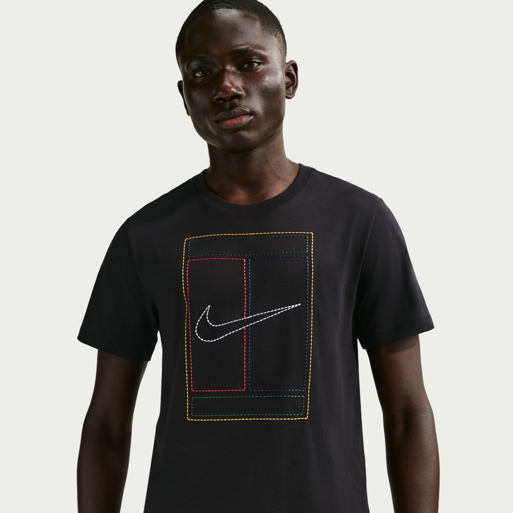 NikeCourt Tee Std Heritage Erkek Siyah Tişört
