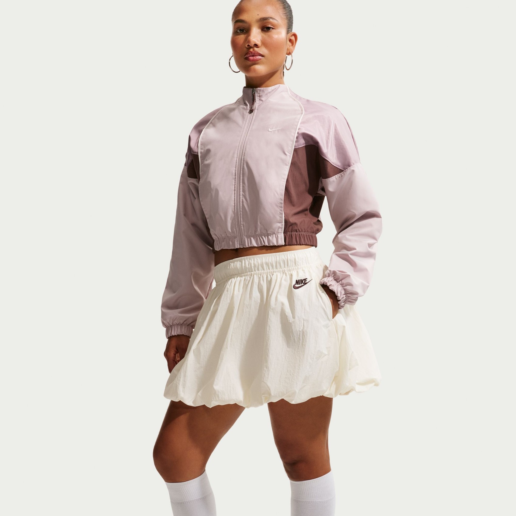 Nsw Bubble Skirt Kadın Bej Etek