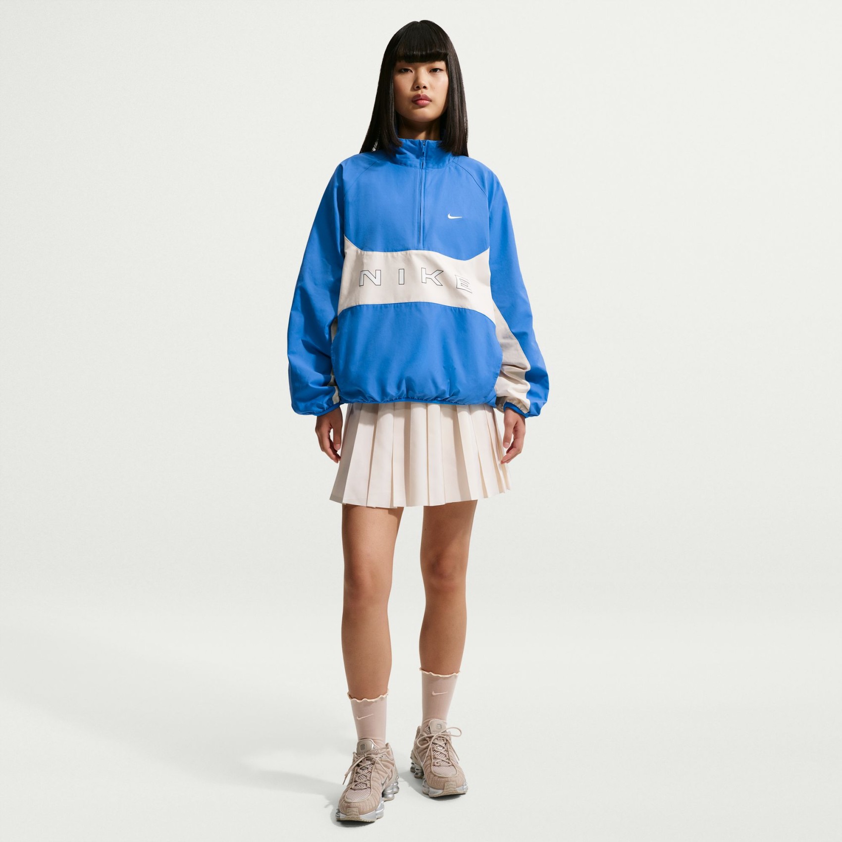 Nsw Knife Pleated Skirt Kadın Krem Etek
