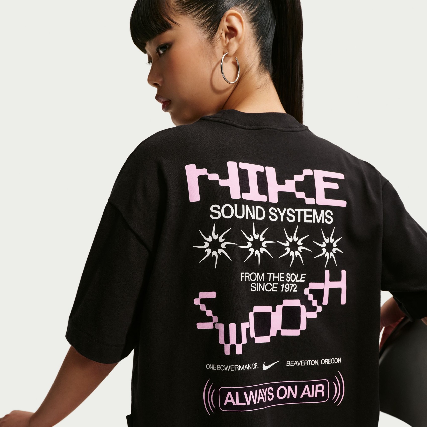 Nsw Luxe Md Crop Tee Kadın Siyah Tişört