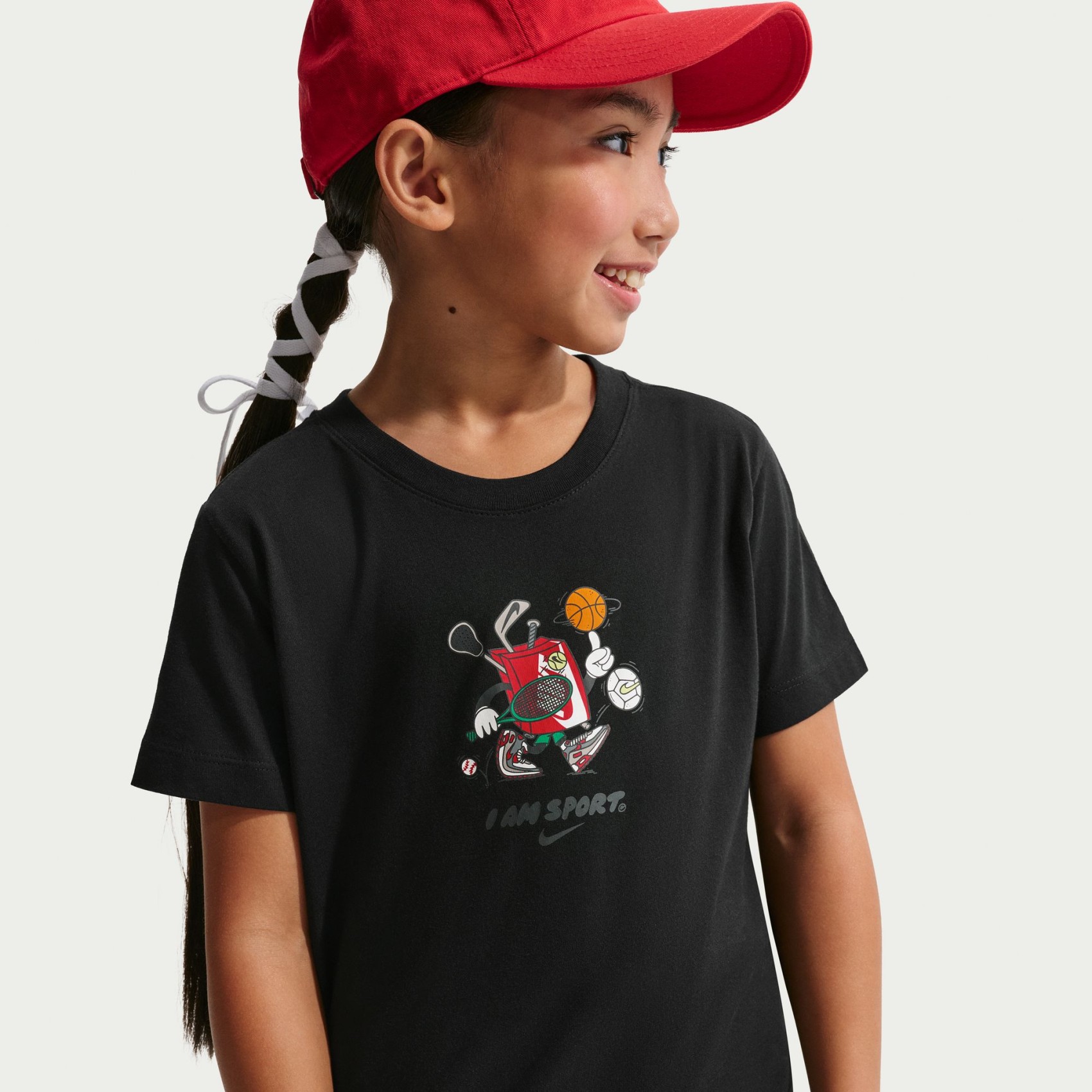 Nsw Tee Boxy Çocuk Siyah Tişört