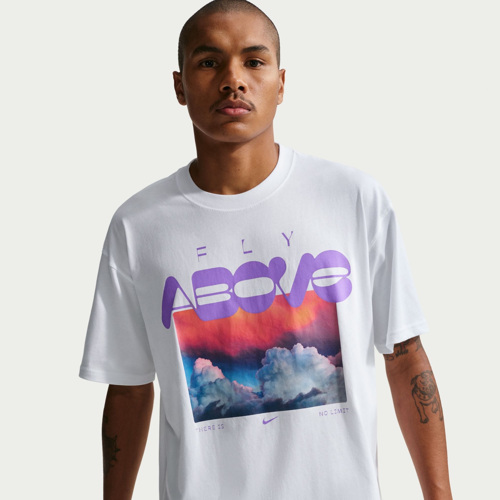 Nsw Tee Fly Above Erkek Beyaz Tişört