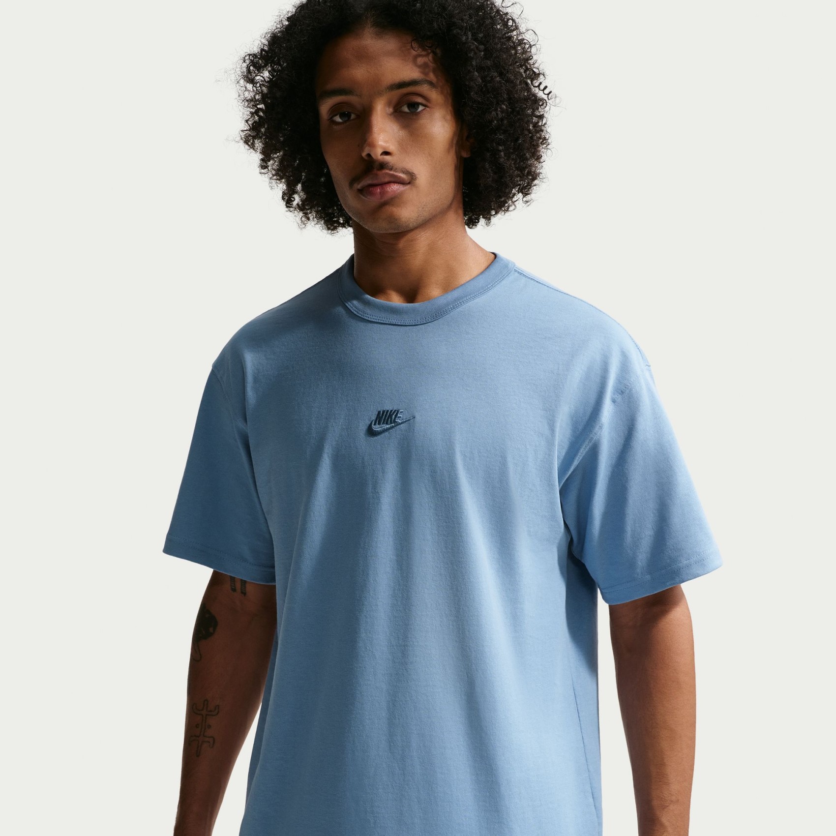 Nsw Tee Premium Essential Erkek Mavi Tişört
