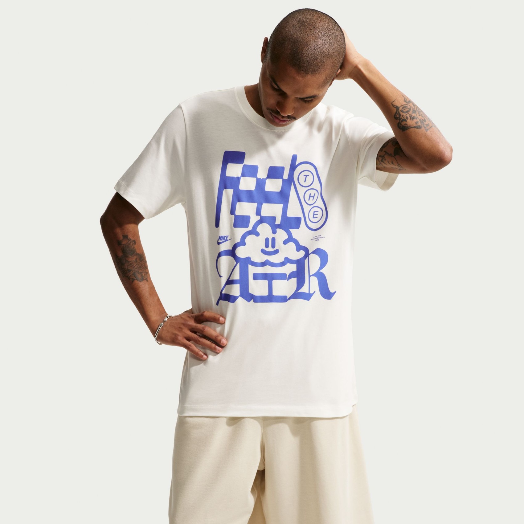 Nsw Tee Std Cloud Air Erkek Bej Tişört