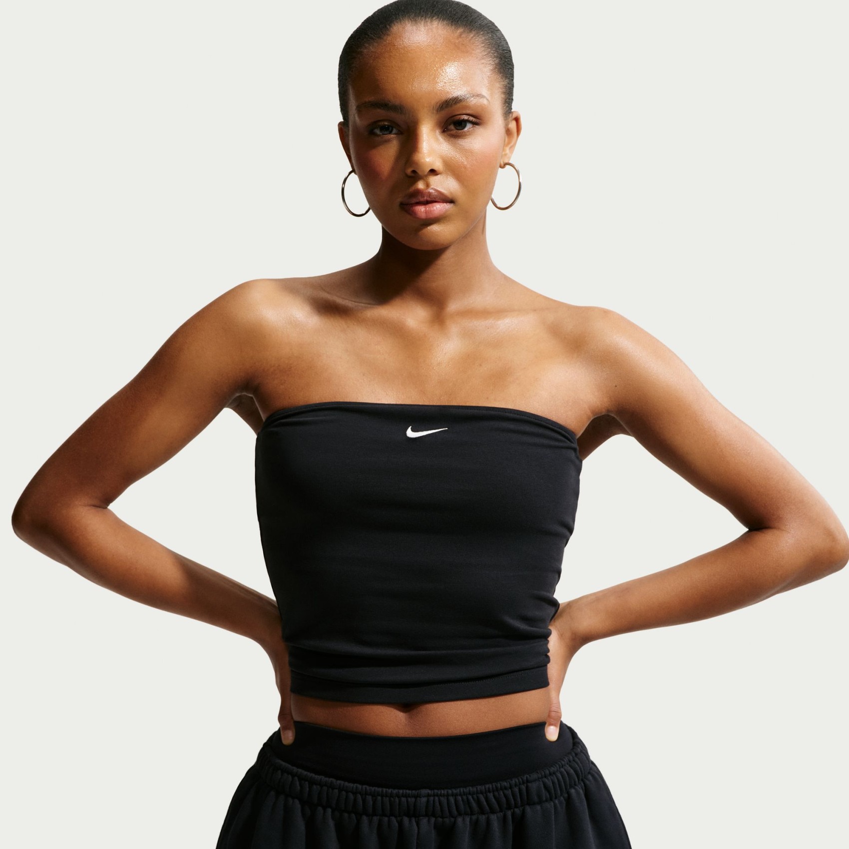 Nsw Tube Top Astarlı Kadın Siyah Atlet