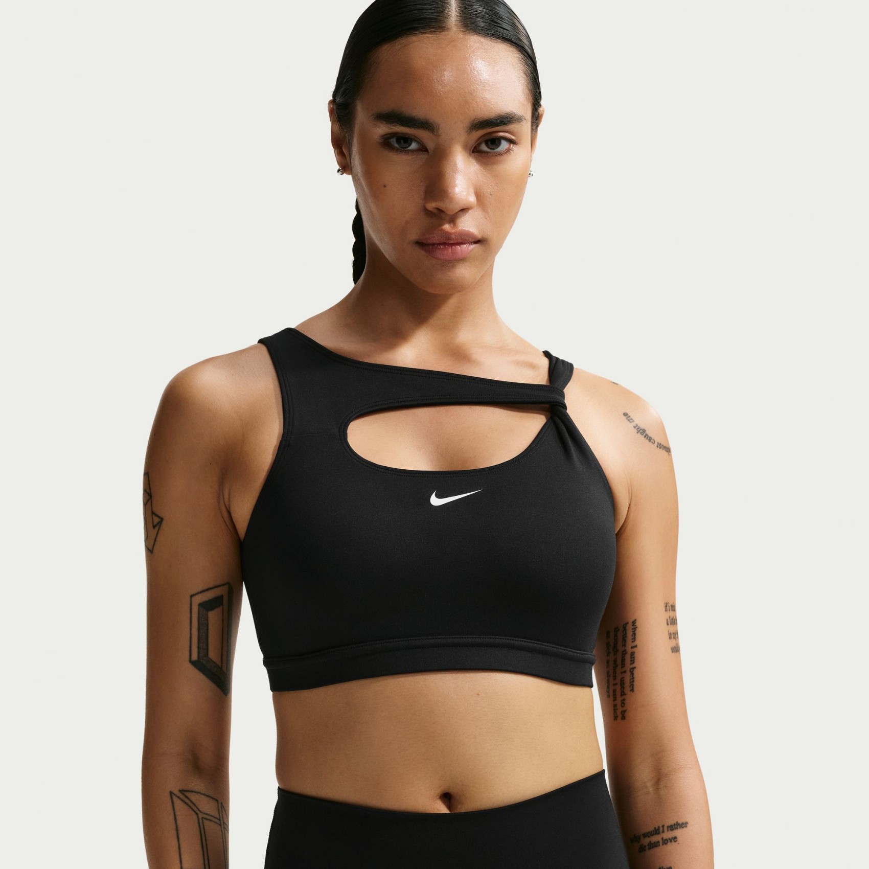 Nike One Bra Capsule Pedli Kadın Siyah Sporcu Sütyeni
