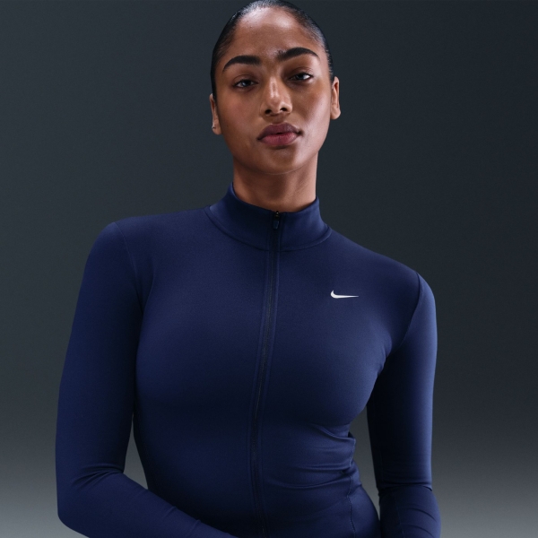 Nike One Dri-FIT FZ Fitted Jacket Kadın Mavi Sweatshirt IM7046-410