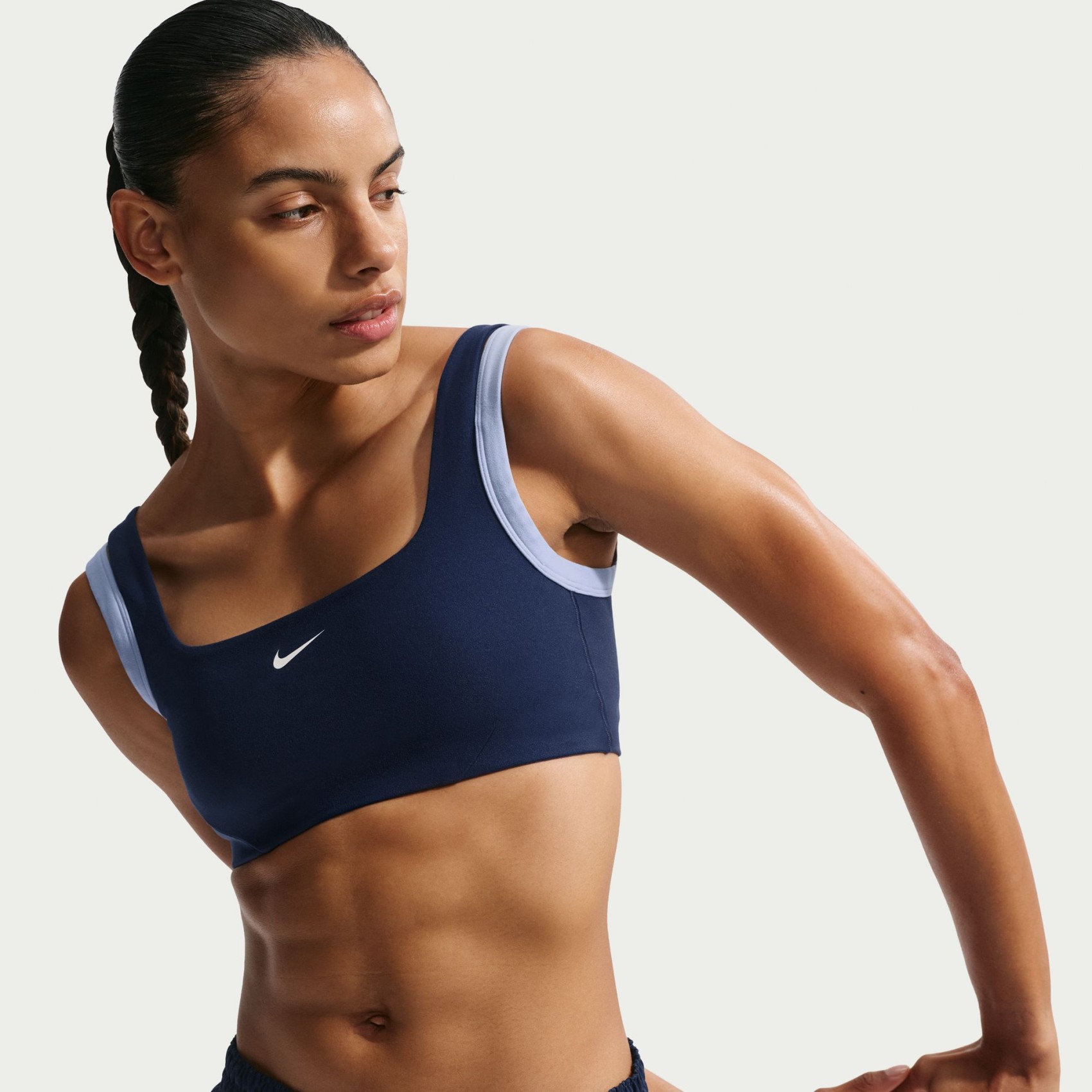 Nike One Support Bra Kadın Mavi Sporcu Sütyeni