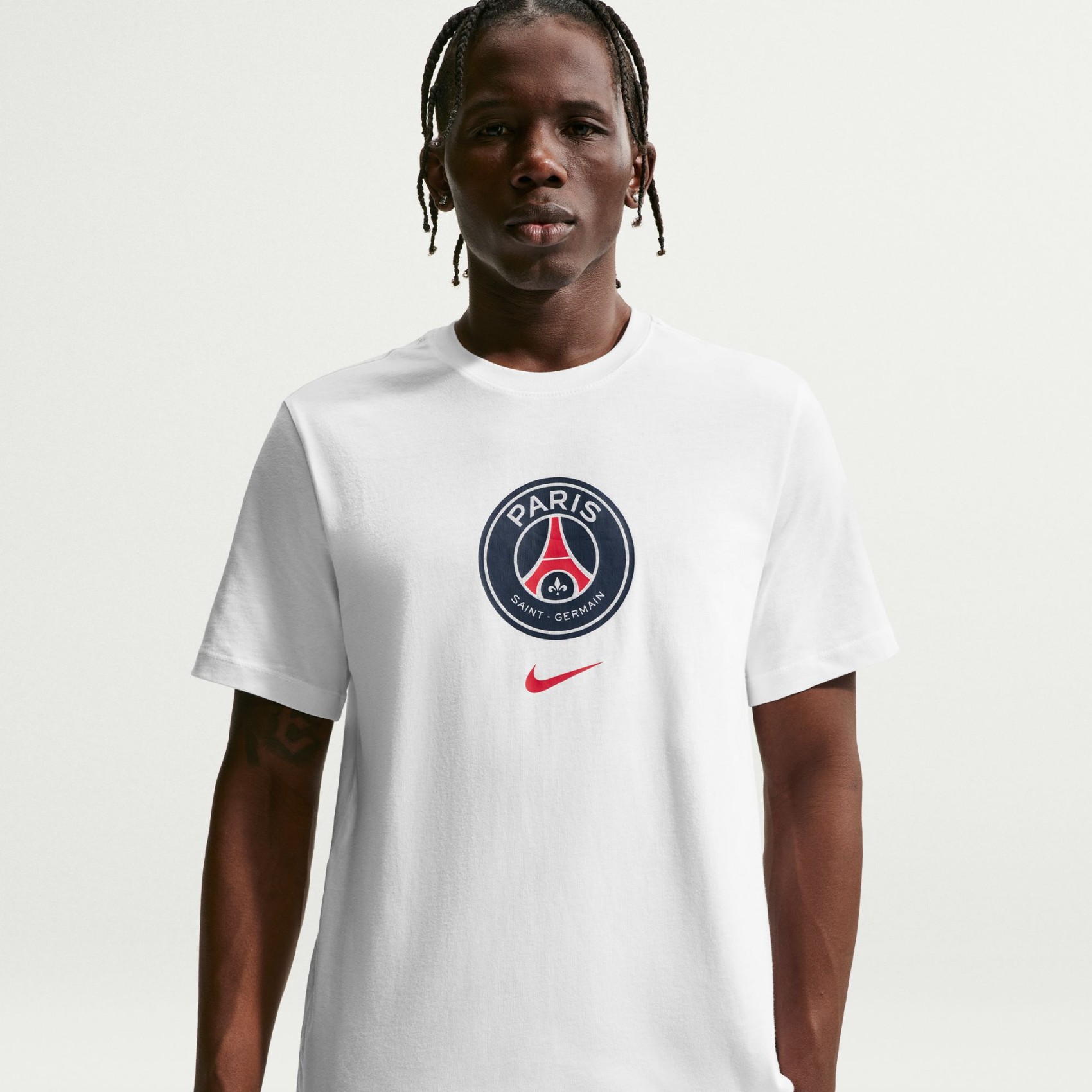 Paris Saint-Germain PSG Crest Tee Erkek Beyaz Tişört