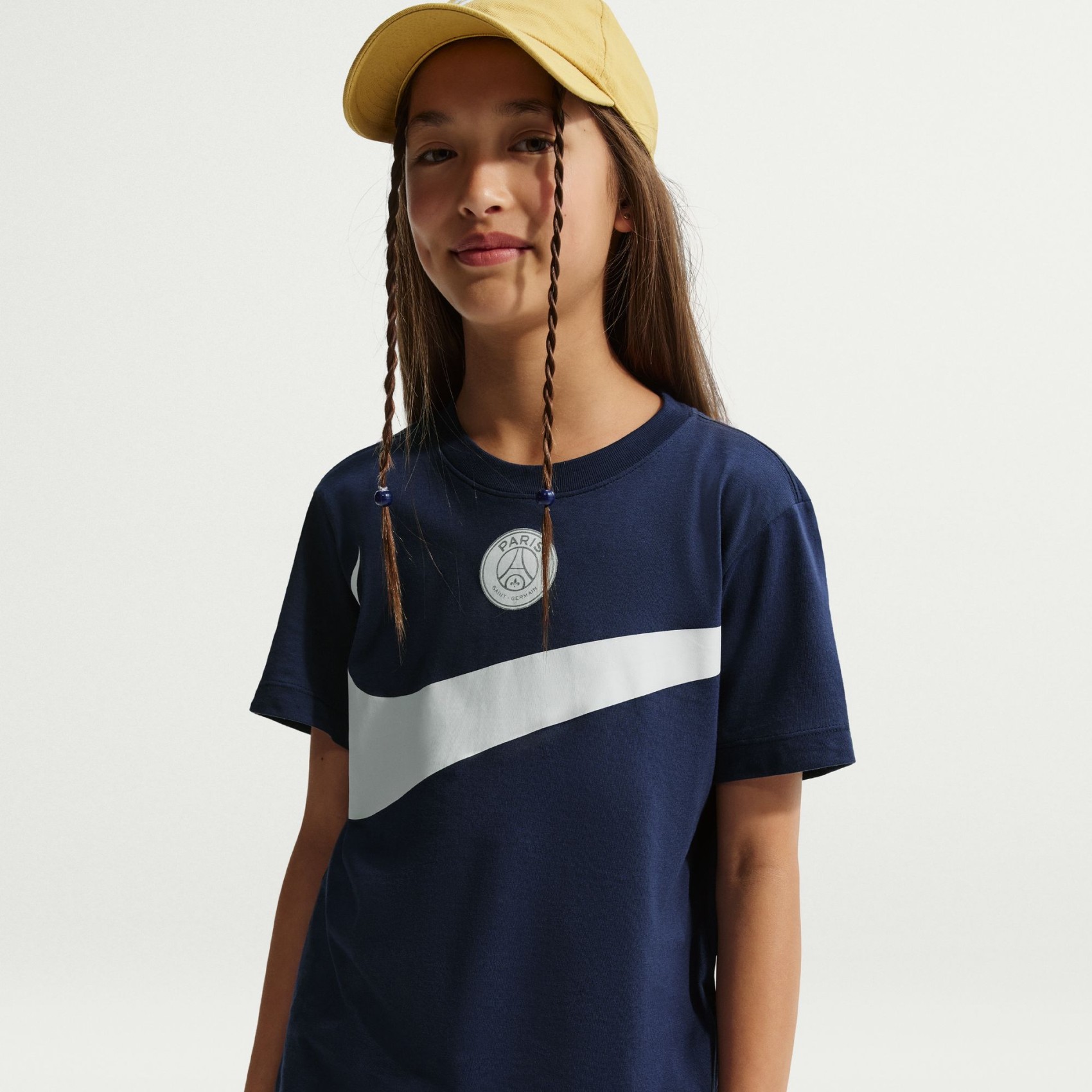 Paris Saint-Germain Swoosh Tee Çocuk Mavi Tişört
