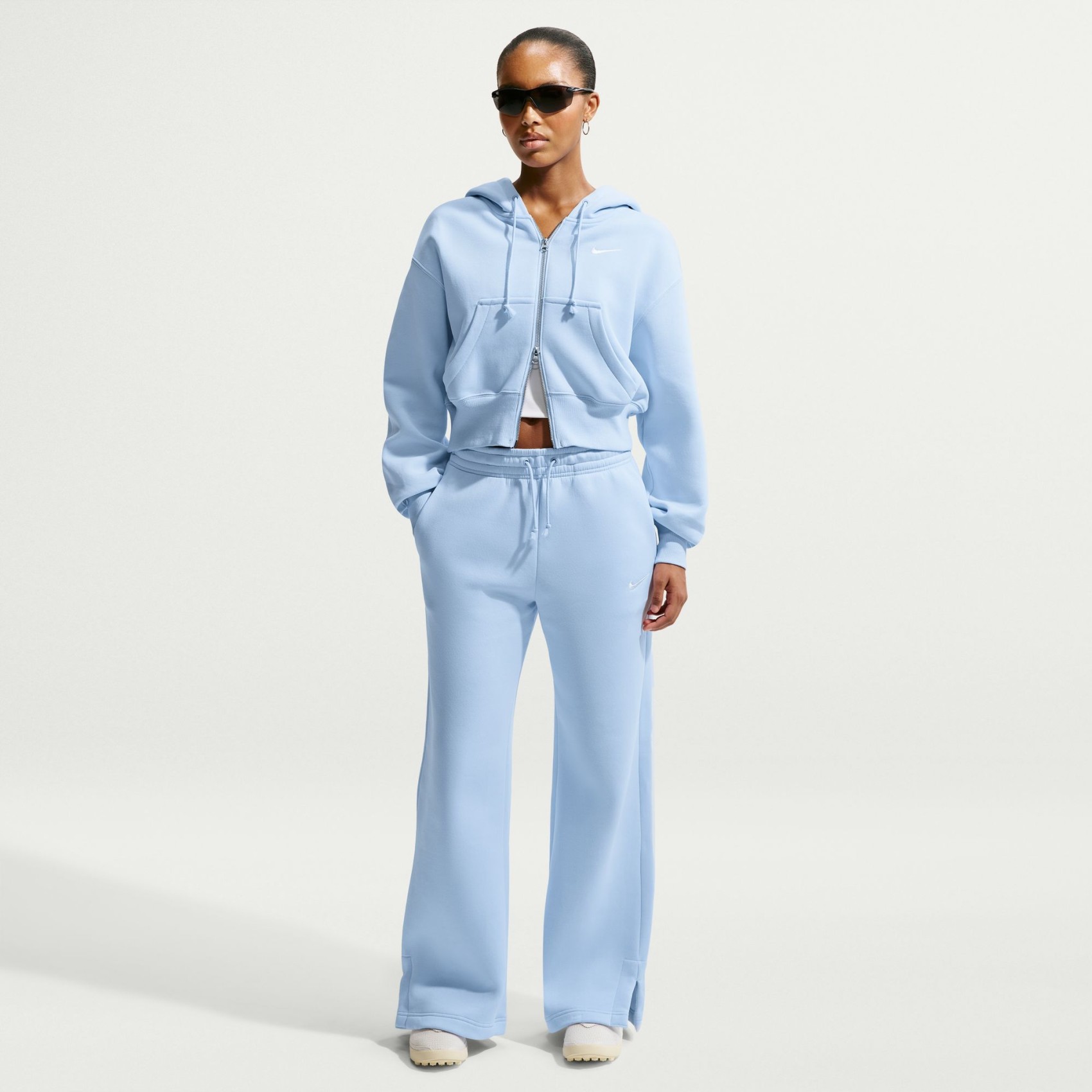 Phoenix Fleece Hr Pant Wide Kadın Mavi Eşofman Altı