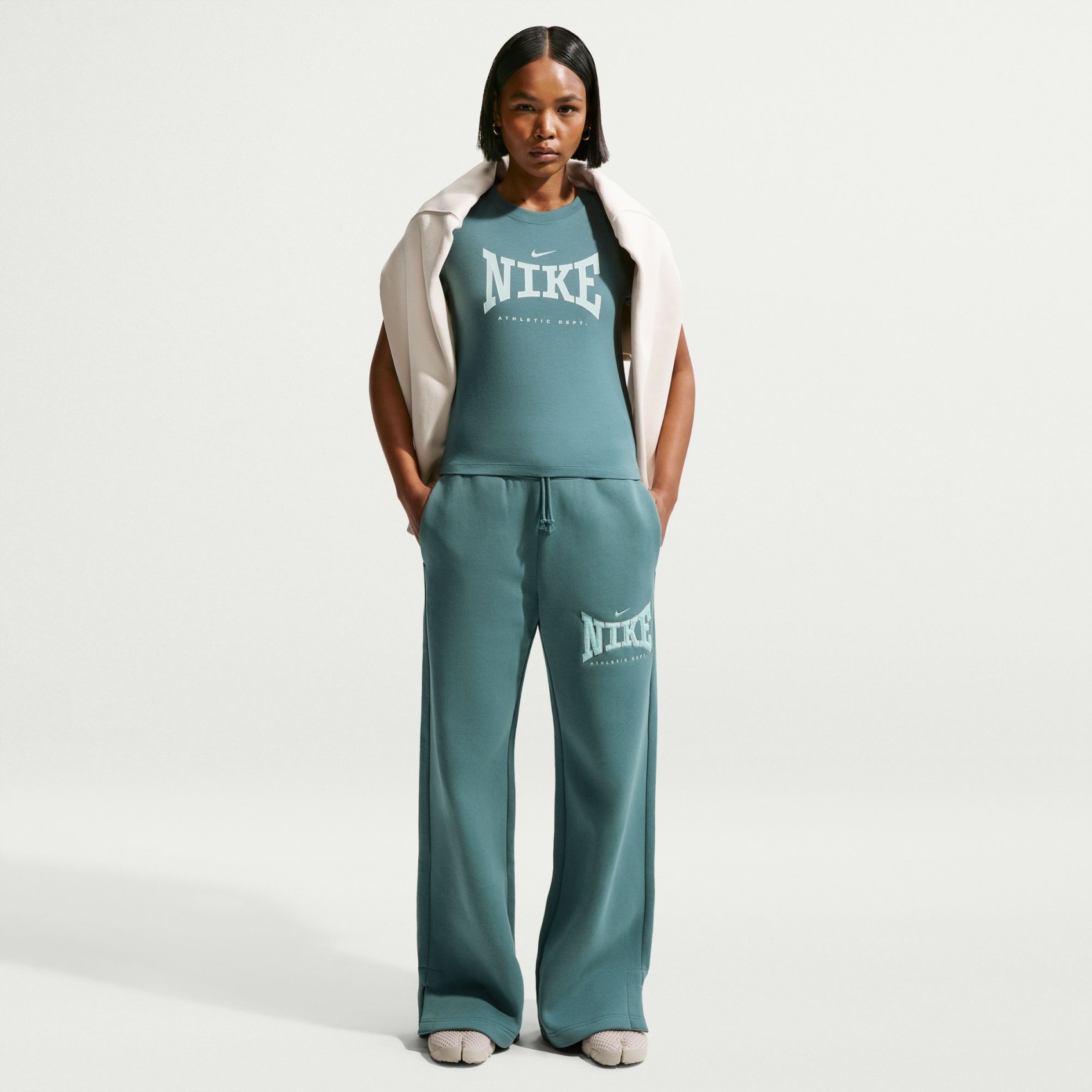 Phoenix Fleece Hr Wd Leg Pant Kadın Yeşil Eşofman Altı