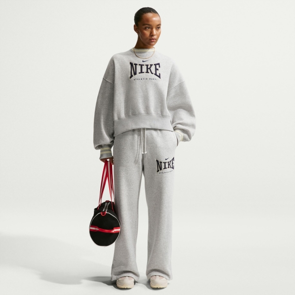 Nike Phoenix Fleece Hr Wr Leg Pant Gx Kadın Gri Eşofman Altı