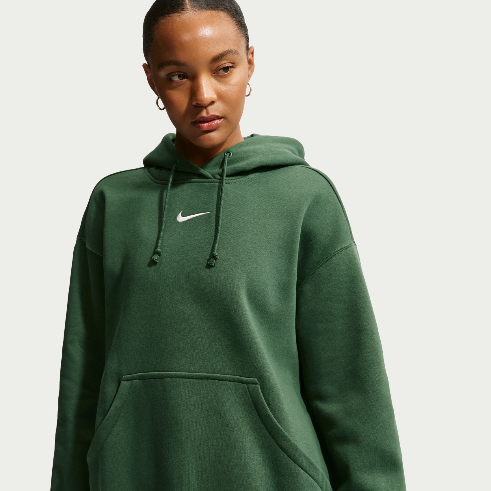 Phoenix Fleece Os Po Hoodie Kadın Yeşil Sweatshirt