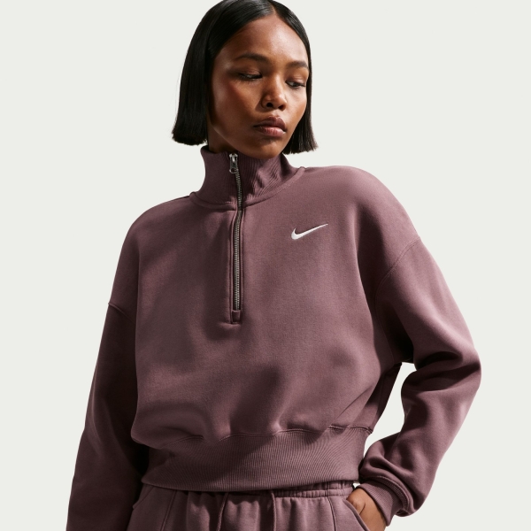 ニカ nike-phoenix-fleece-qz-crop-