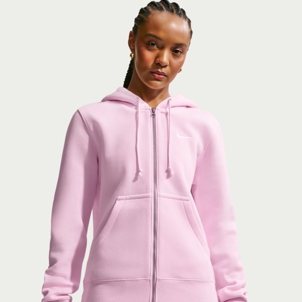 Nike Phoenix Fleece Std Fz Hoodie Kadın Pembe Sweatshirt HJ0995-663