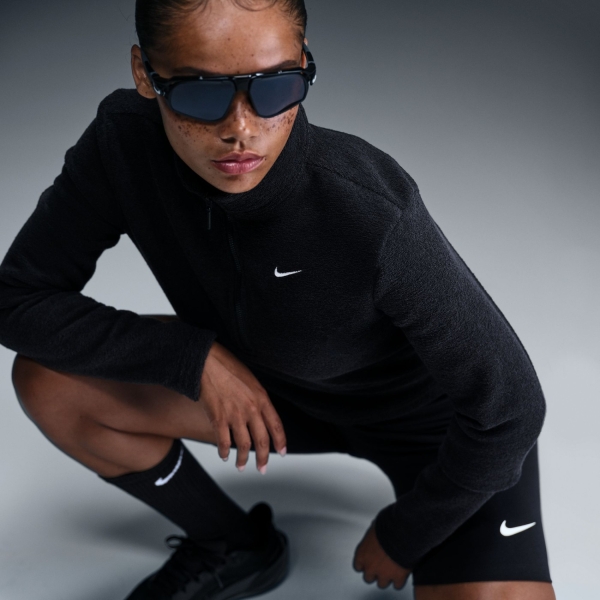 Nike Phoenix Plush HZ LS Top Kadın Siyah Sweatshirt FV8028-010