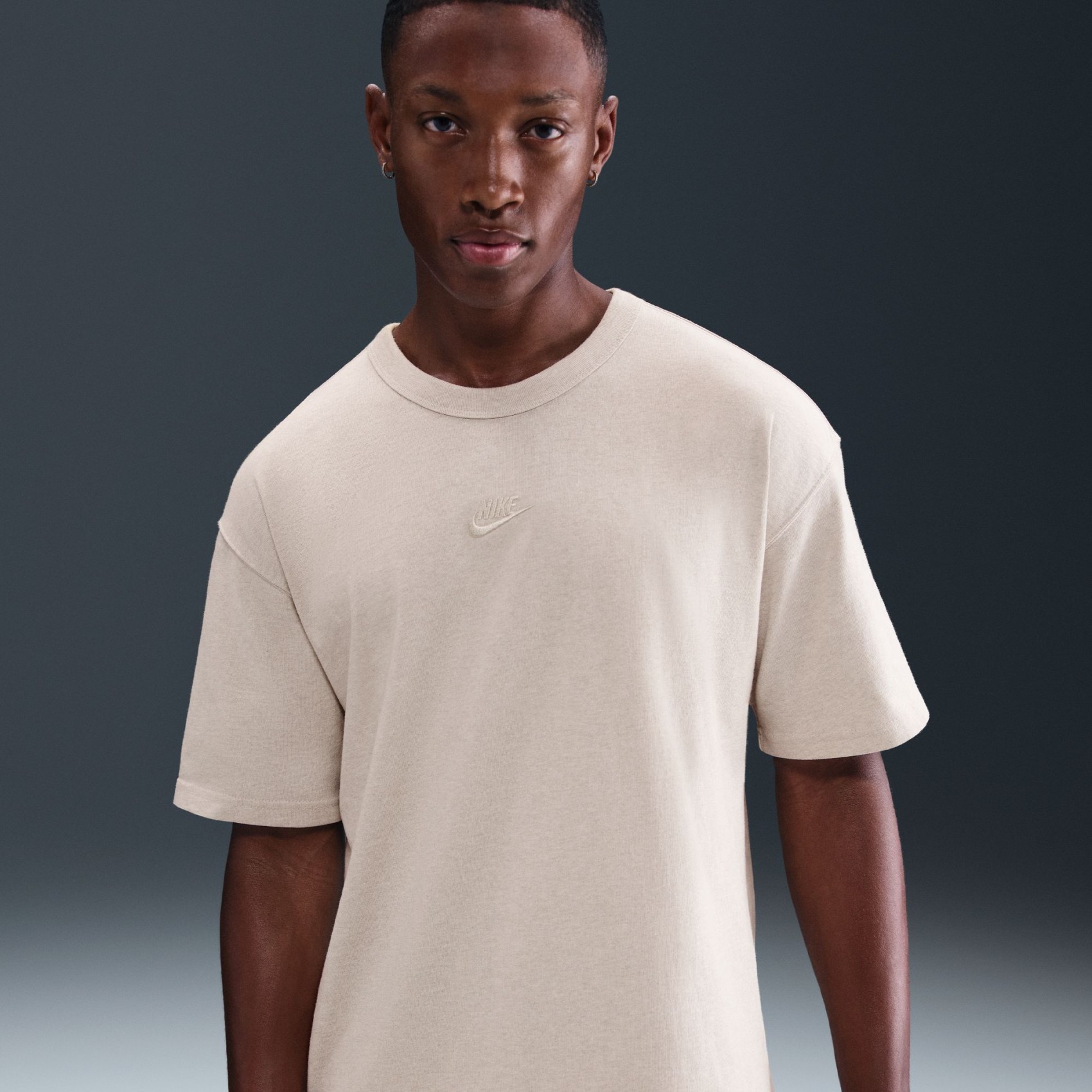 Premium Essential Sust Tee Erkek Bej Tişört