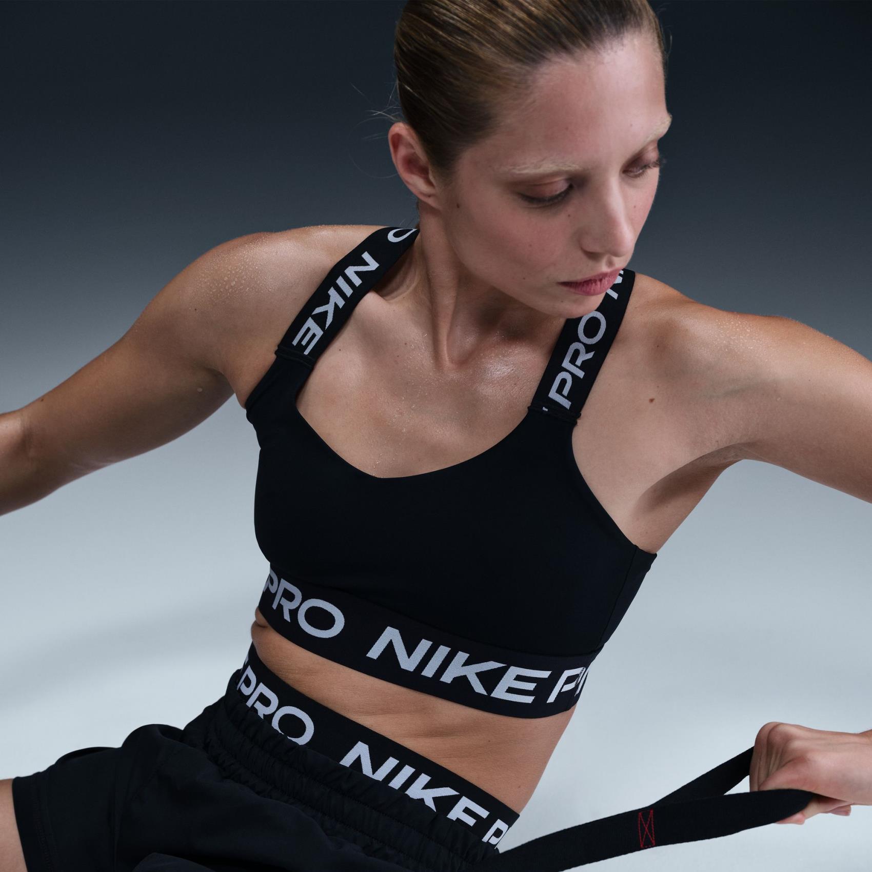 Nike Pro Light Support Bra Pedsiz Kadın Siyah Sporcu Sütyeni