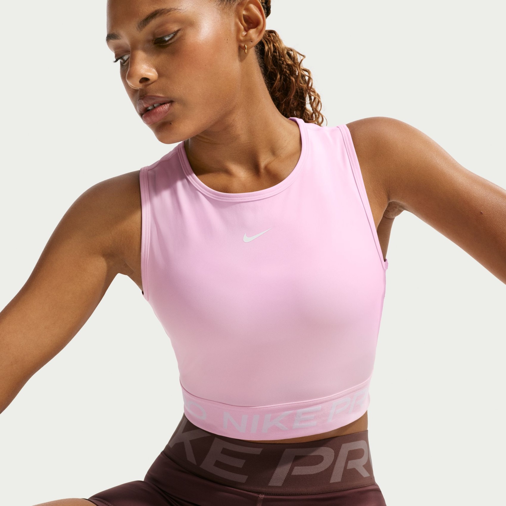 Nike Pro Dri-FIT 365 Crop Tank Kadın Pembe Atlet