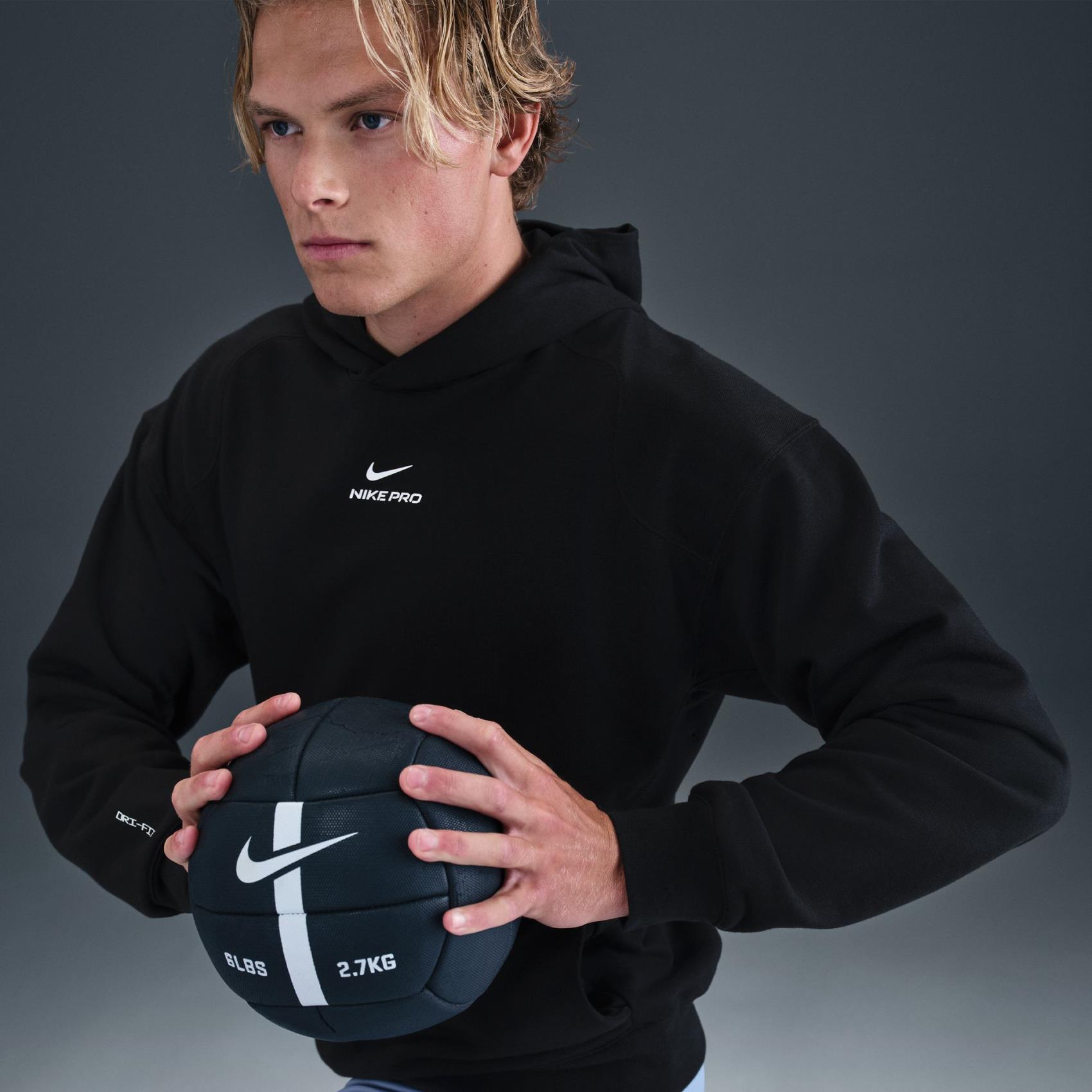 Nike Pro Dri-FIT Midlayer Hoodie Erkek Siyah Sweatshirt