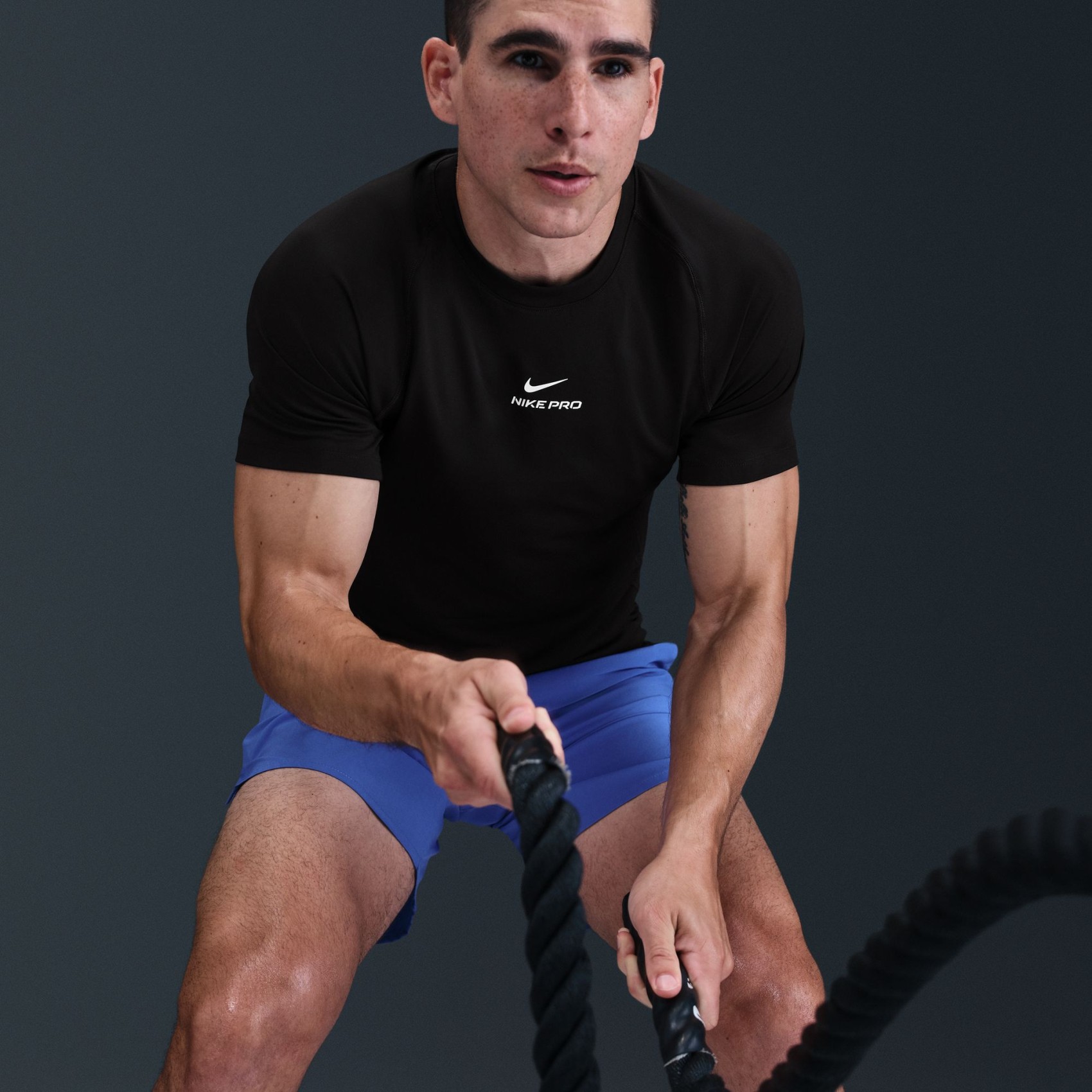 Nike Pro Dri-FIT SS Top Erkek Siyah Tişört