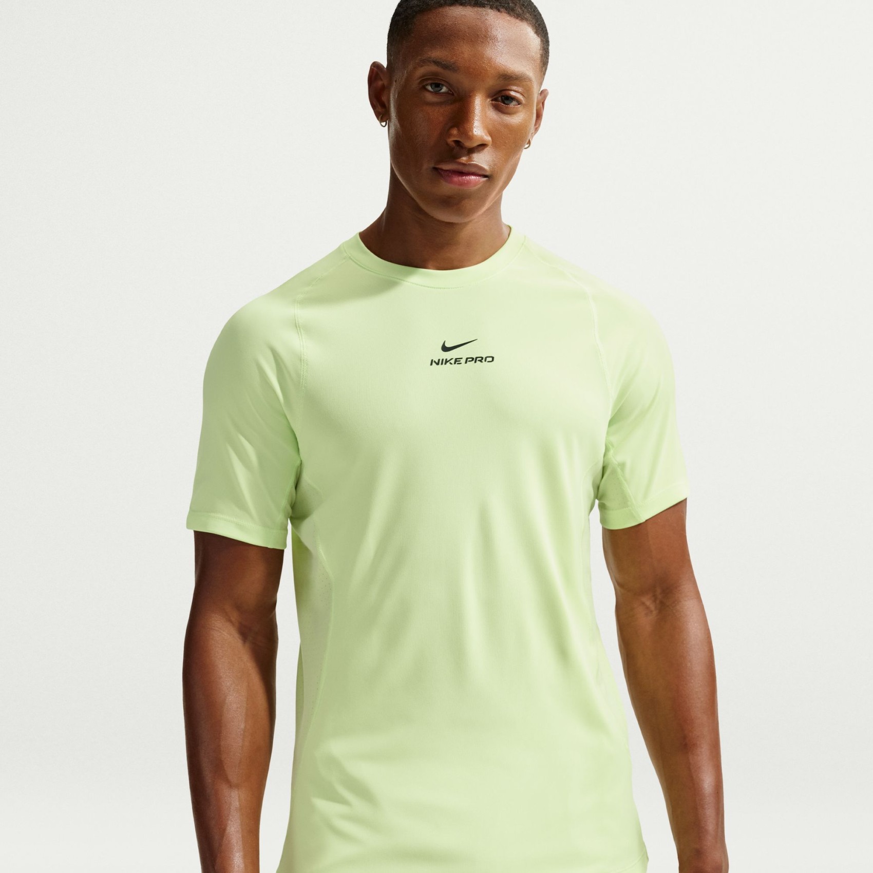 Nike Pro Dri-FIT Ss Top Erkek Yeşil Tişört