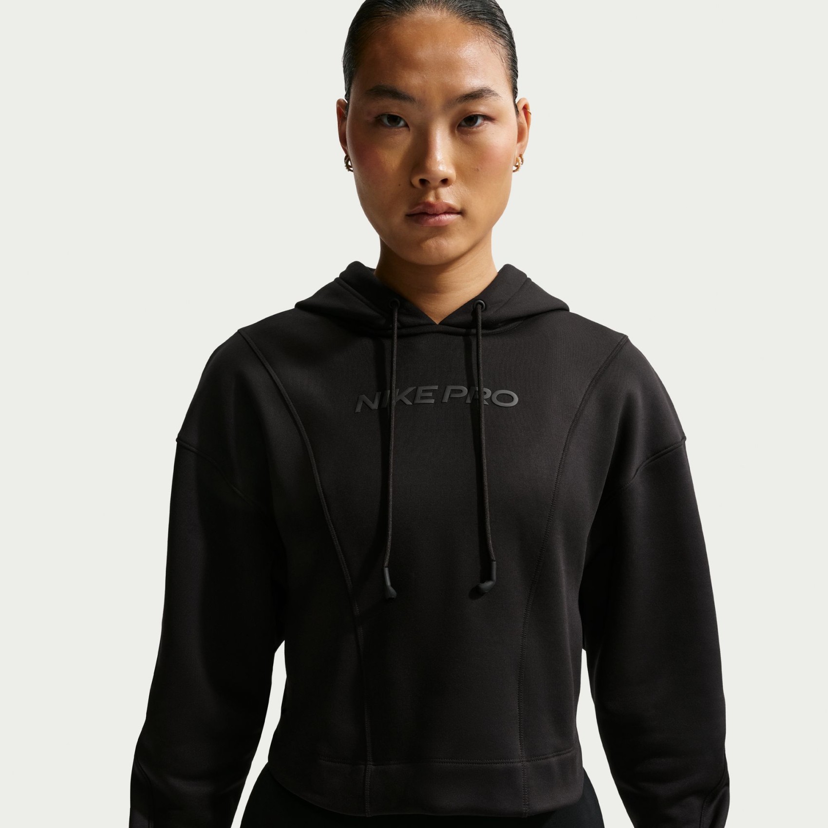 Nike Pro Therma-FIT Hoodie Fleece Kadın Siyah Sweatshirt