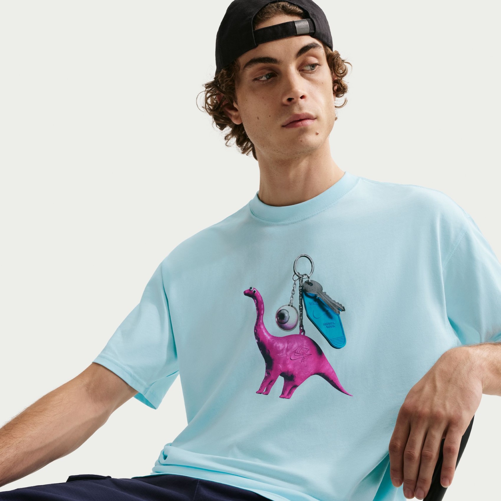 SB Tee Dino Keychain Erkek Mavi Tişört