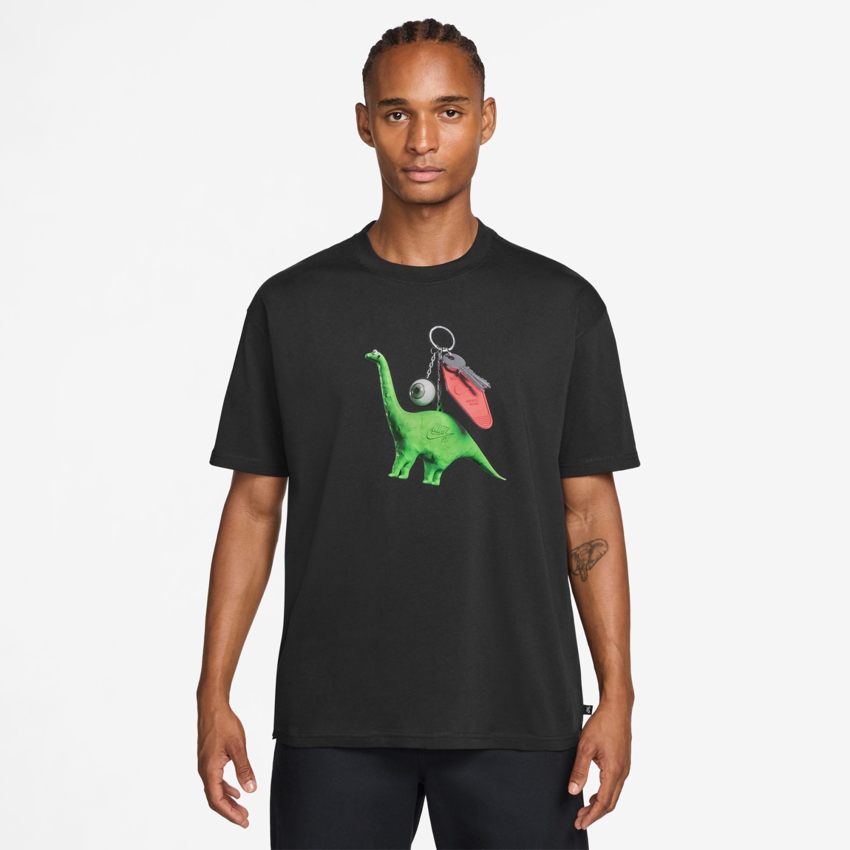 SB Tee Dino Keychain Erkek Siyah Tişört