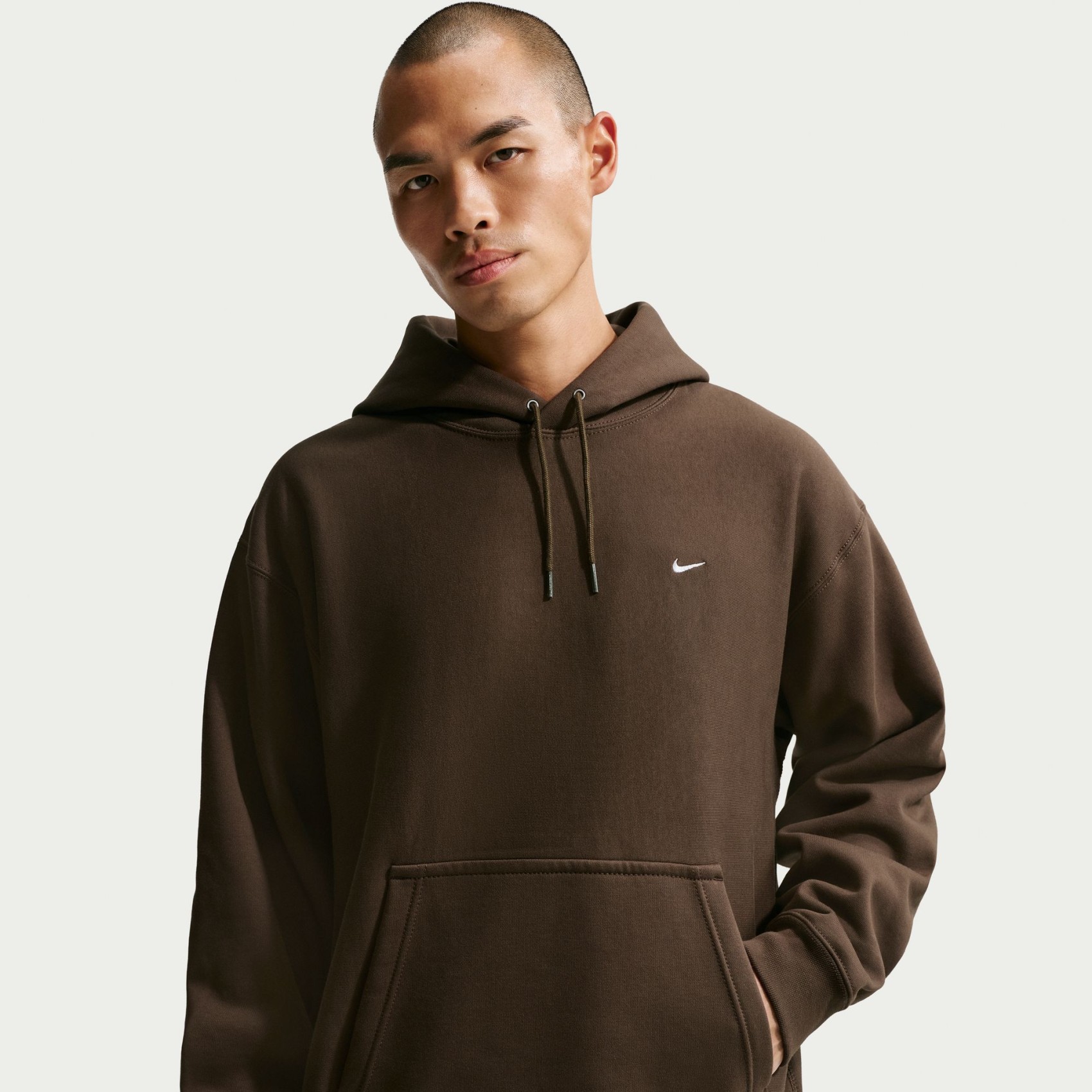 Solo Swoosh Bb Po Hoodie Erkek Kahverengi Sweatshirt