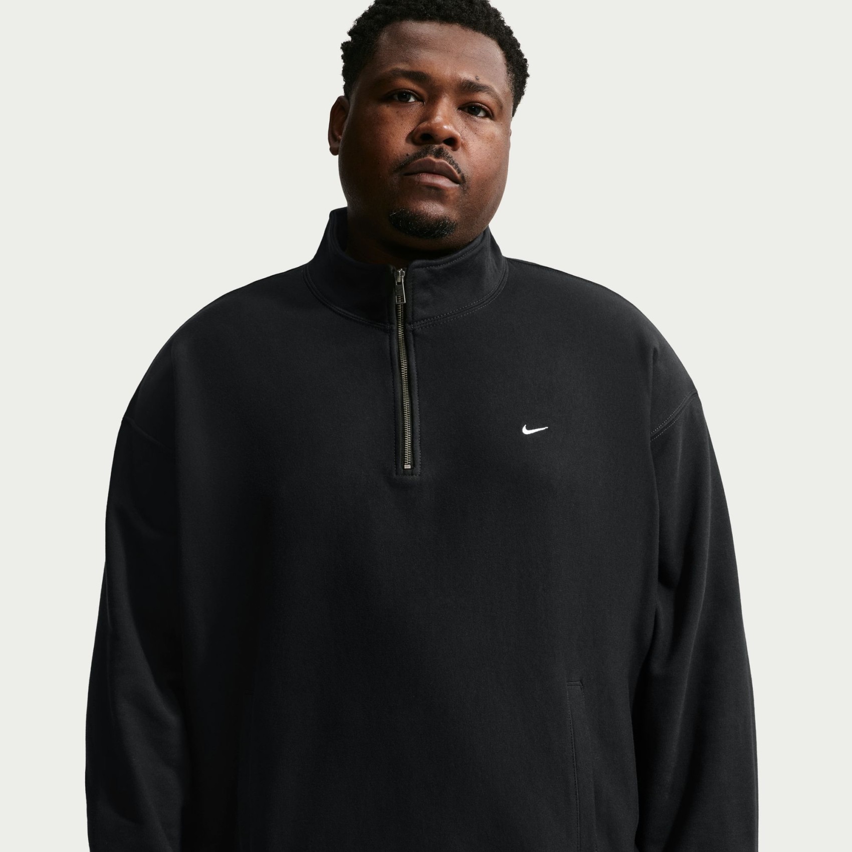 Solo Swoosh Bb QZ Erkek Siyah Sweatshirt
