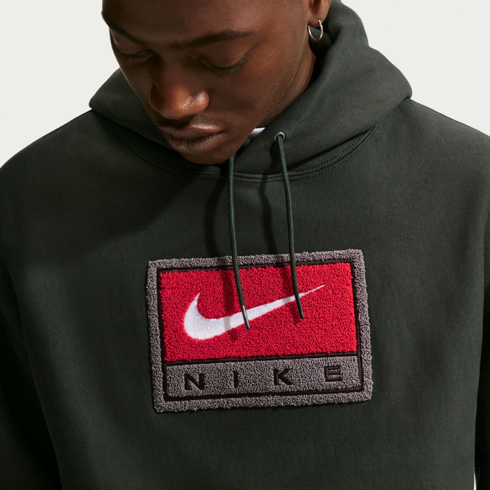 Solo Swoosh Po Hoodie Gfx Erkek Yeşil Sweatshirt