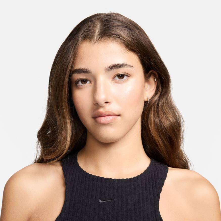 Nike NSW Chill Knit Midi Dress Kad n Elbise Tulum FN3679 010