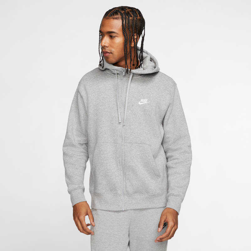Nike Sportswear Club Full Zip Brushed-Back Erkek Sweatshirt