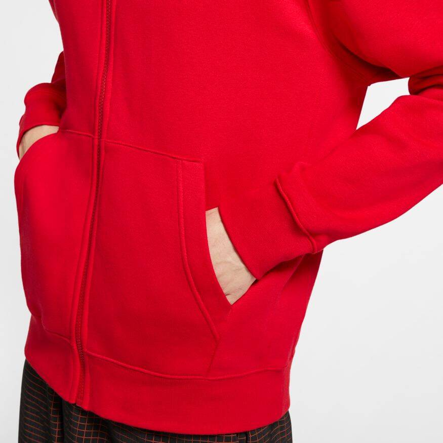 Nike Sportswear Club Hoodie Full Zip Brushed-Back Erkek Sweatshirt