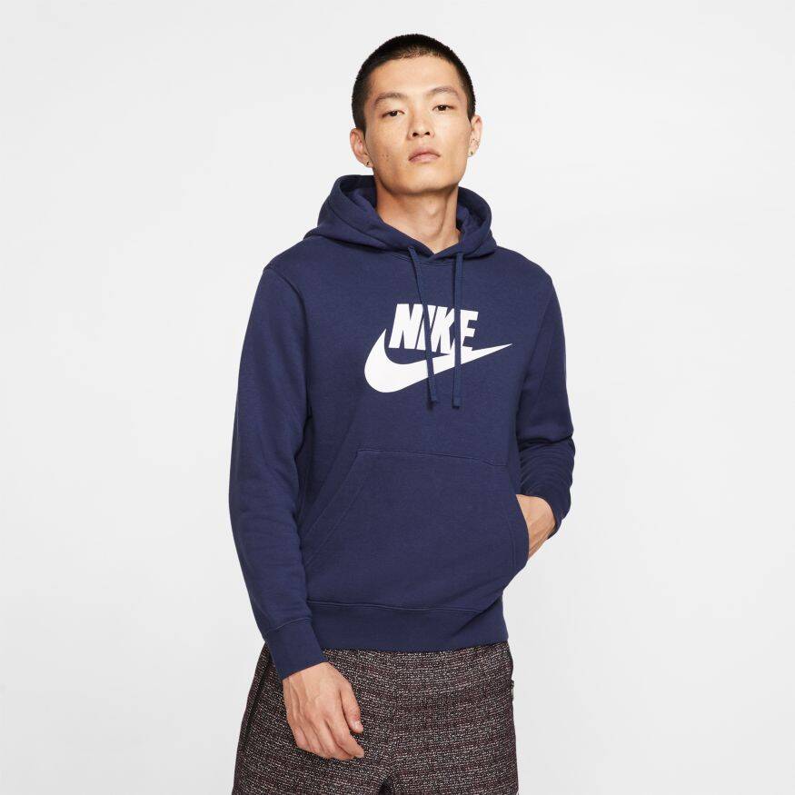 NIKE Nike Sportswear Club Hoodie Pullover Brushed-Back Erkek Sweatshirt