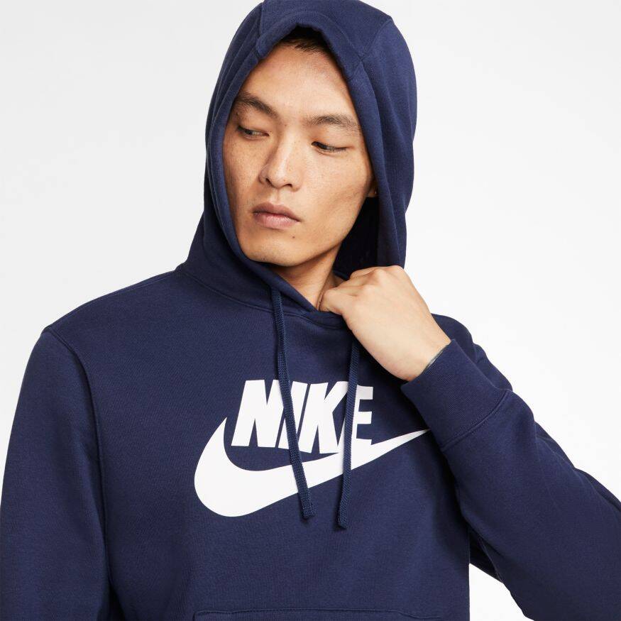 Nike Sportswear Club Hoodie Pullover Brushed-Back Erkek Sweatshirt