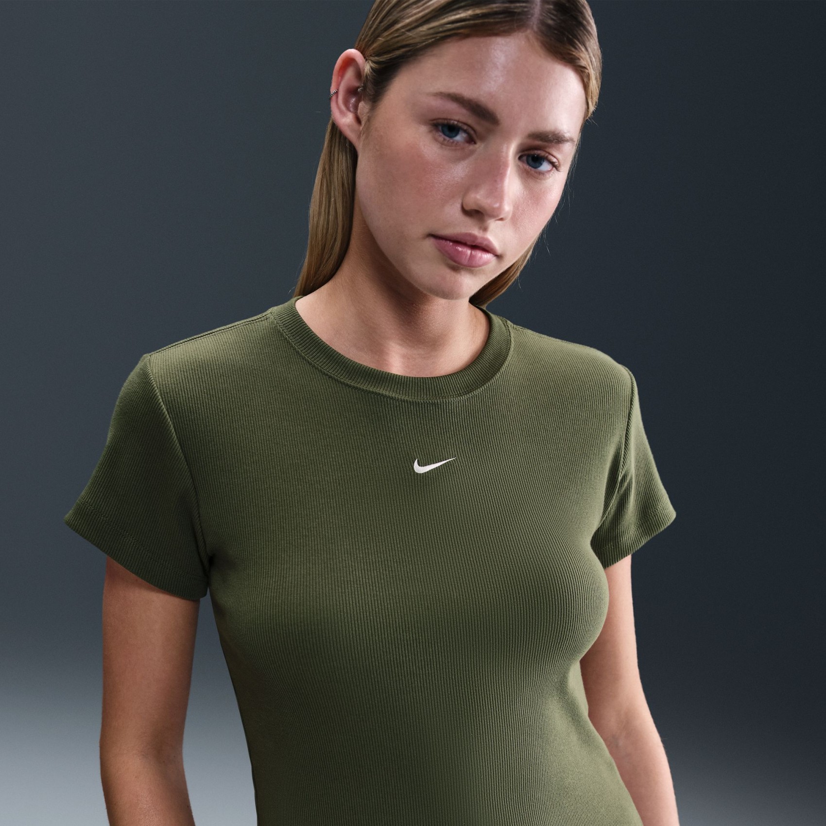 Nike Sportswear Rib Tight SS Tee Kadın Tişört
