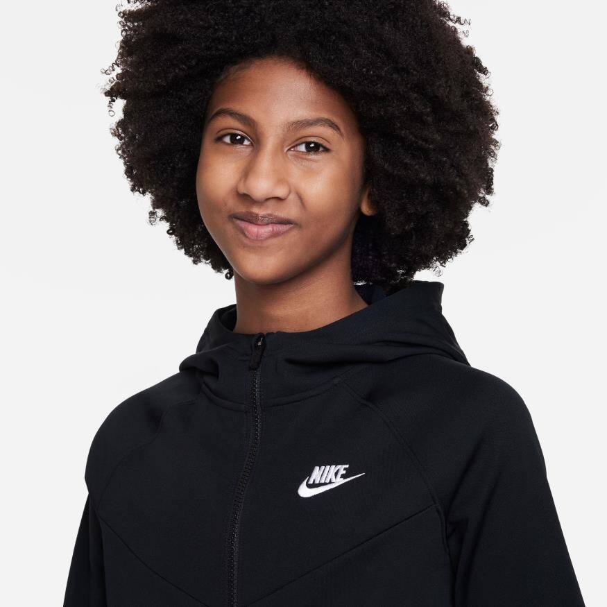 Nike tracksuit hoodie sales black