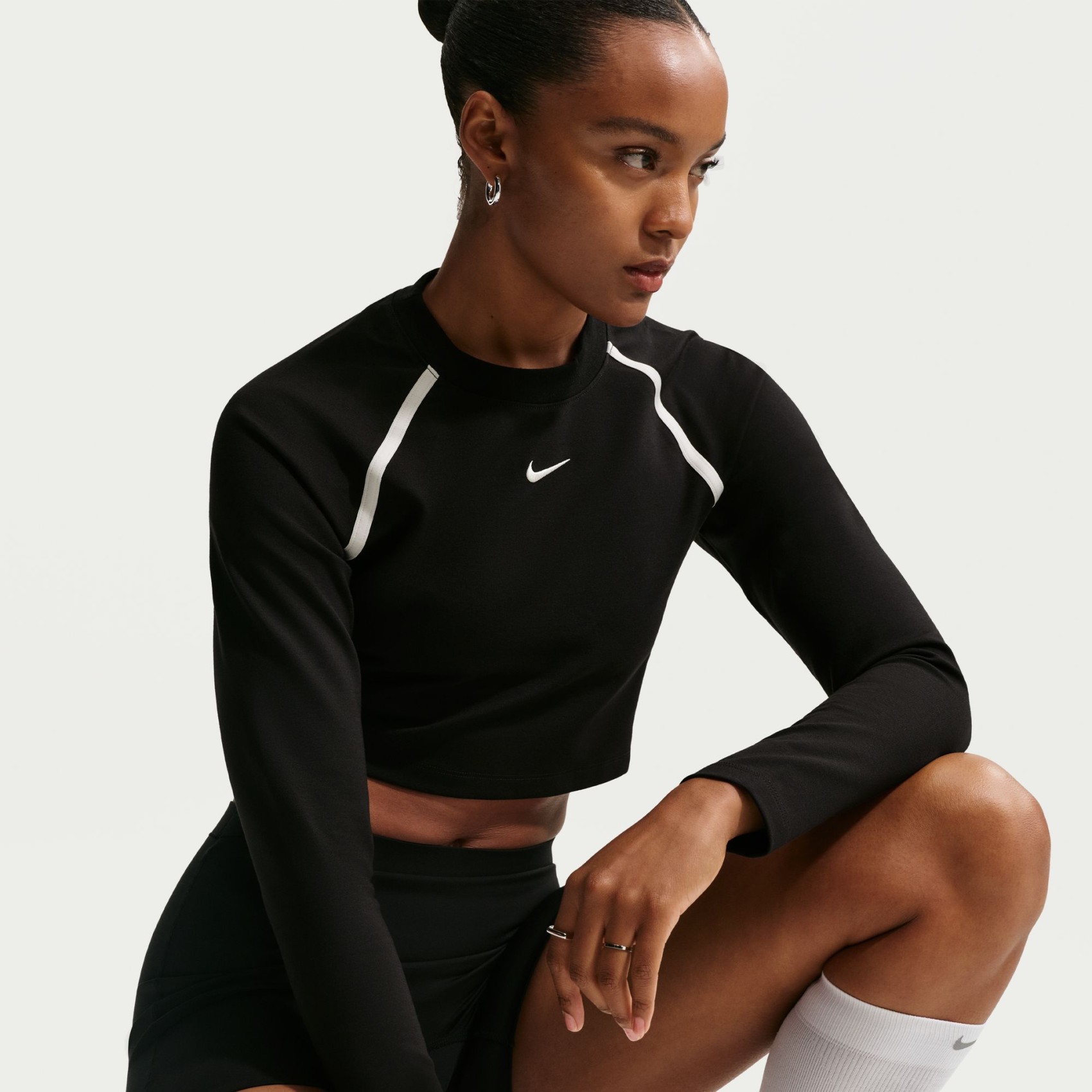 Street Ls Body Bold Crew Kadın Siyah Sweatshirt