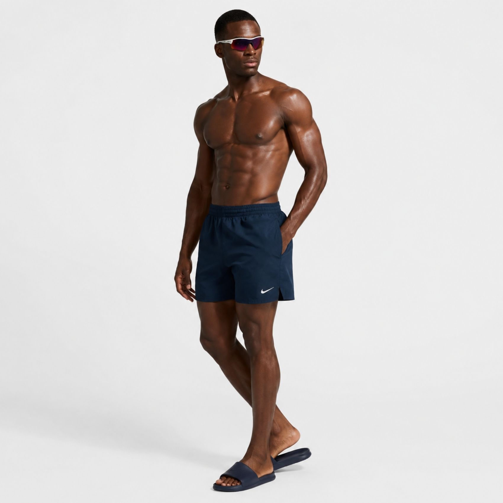 Nike Swim Breaker Essential 5" Volley Short Erkek Mavi Mayo
