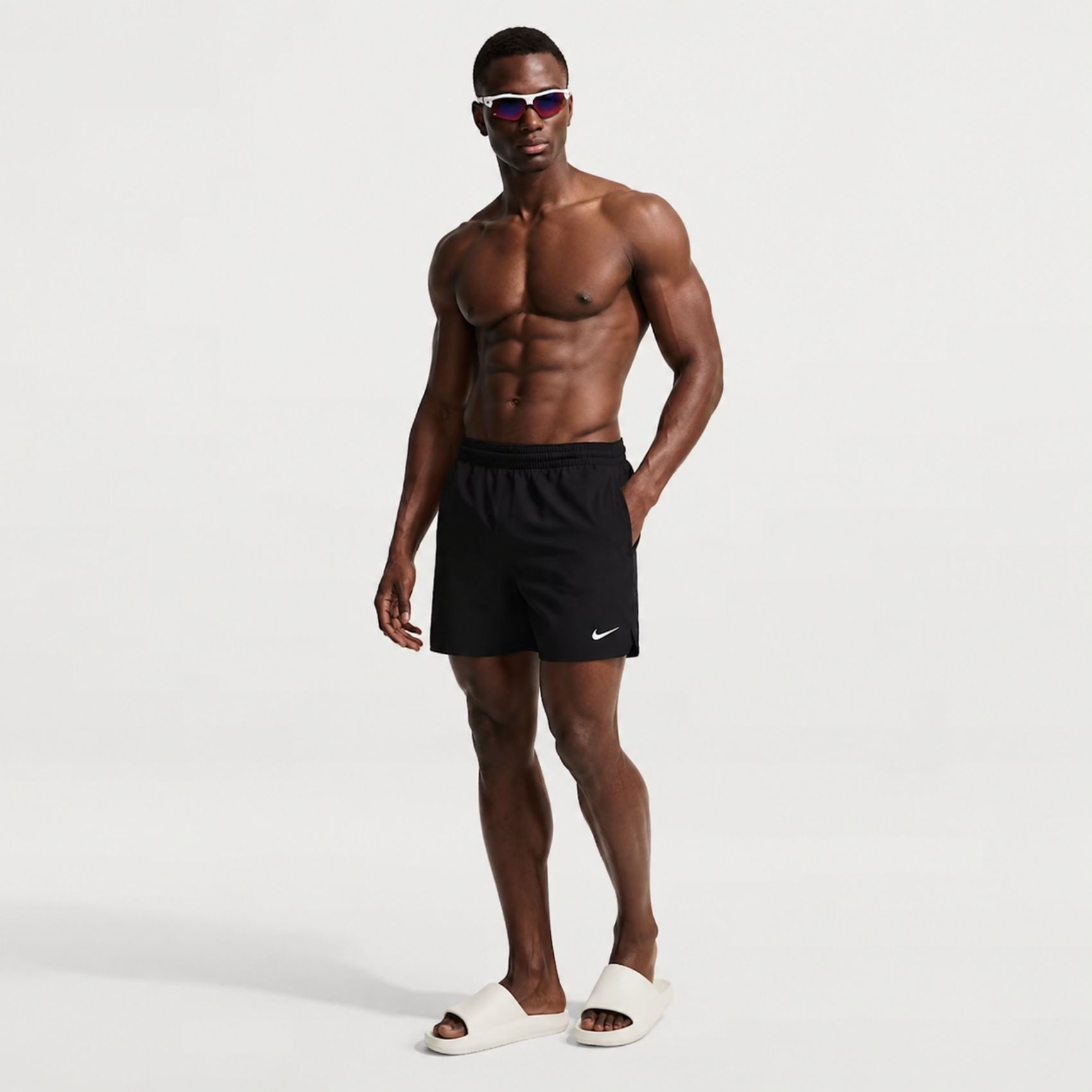 Nike Swim Breaker Essential 5" Volley Short Erkek Siyah Mayo